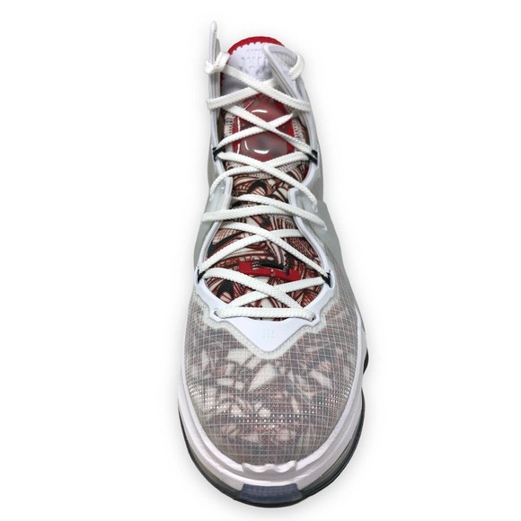 Nike Lebron XIX 19 Sketch Men Basketball Shoe White/Red-Black Size 10 CZ0203 101 main image 4